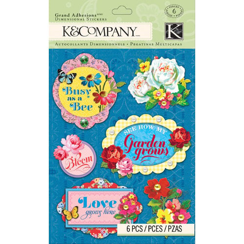 K and Company - Bloomscape Collection - Grand Adhesions - Floral