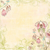 K and Company - Blossom Collection - 12 x 12 Paper with Glitter Accents - Floral