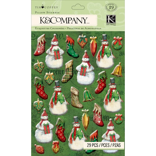 K and Company - Christmas 2012 Collection by Tim Coffey - Pillow Stickers