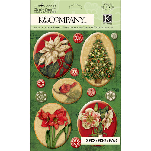K and Company - Christmas 2012 Collection by Tim Coffey - Clearly Yours - Epoxy Stickers