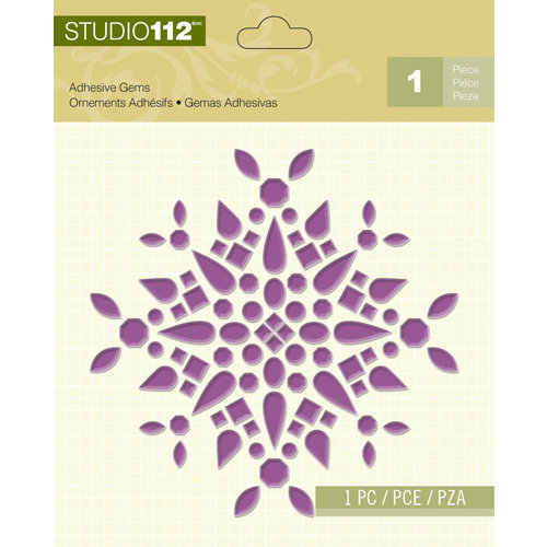 K and Company - Studio 112 Collection - Adhesive Gems - Purple Shape