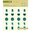 K and Company - Studio 112 Collection - Adhesive Gems - Teal Assortment