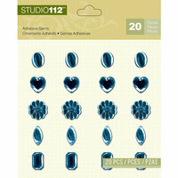 K and Company - Studio 112 Collection - Adhesive Gems - Navy Assortment