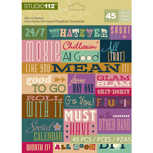 K and Company - Studio 112 Collection - Die Cut Stickers - Word