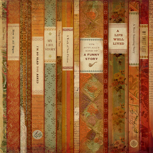 K and Company - Brenda Walton Collection - 12 x 12 Paper with Foil Accents - Scribe - Books
