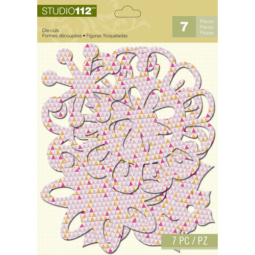 K and Company - Studio 112 Collection - Dazzle Die Cut Pieces - Pattern Dazzle Flower