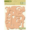 K and Company - Studio 112 Collection - Dazzle Die Cut Pieces - Orange Dazzle Frames and Corners