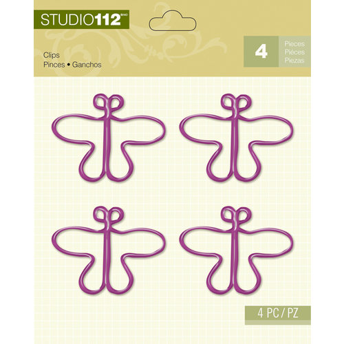 K and Company - Studio 112 Collection - Clips - Purple Butterfly