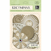 K and Company - Handmade Collection - Layered Accents - Kraft Florals