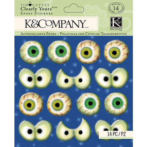 K and Company - Tim Coffey - Halloween - Clearly Yours - Epoxy Stickers - Eyeball