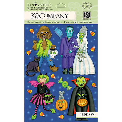 K and Company - Tim Coffey - Halloween - Grand Adhesions with Glitter Accents - Scary Character