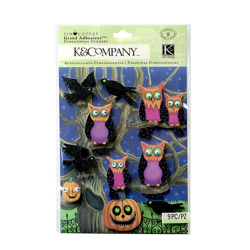 K and Company - Tim Coffey - Halloween - Grand Adhesions with Glitter Accents - Owl