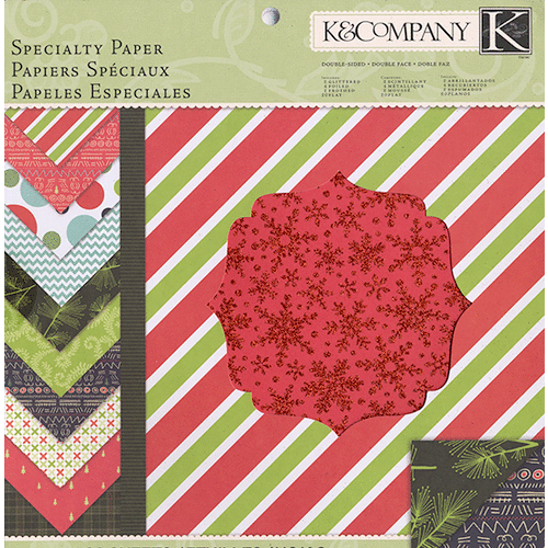 K and Company - Mod Holiday Collection - 12 x 12 Specialty Paper Pad - Alpine