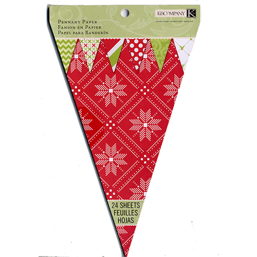 K and Company - Mod Holiday Collection - Pennant Paper Pad