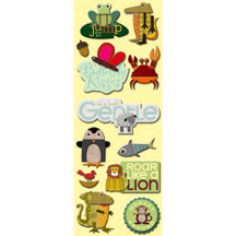 K and Company - Actopus to Zelephant Collection - Adhesive Chipboard - Icons