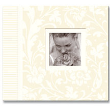 K and Company - 12x12 Scrapbook - Simply K - Beige Graphic Floral - Wedding
