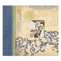 K and Company - Blue Awning Collection - 12x12 Scrapbook Album - Blue Awning