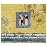 K and Company - Blue Awning Collection - 8.5x8.5 Scrapbook Album - Blue Awning