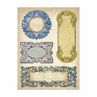 K and Company - Blue Awning Collection - Die Cut Cardstock Tags, CLEARANCE