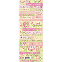 K and Company - Embossed Stickers - Brenda Walton Collection - Small Wonders Girl