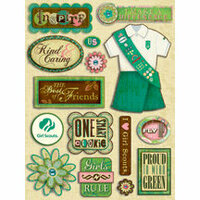 K and Company - Grand Adhesions - Girl Scout Collection - Girl Scout Icons, CLEARANCE