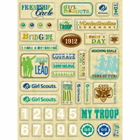 K and Company - Clearly Yours Epoxy Stickers - Girl Scout Collection - Images, CLEARANCE