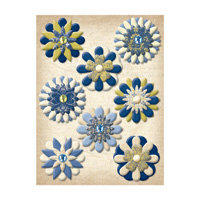 K and Company - Blue Awning Collection - Paper Flower Brads