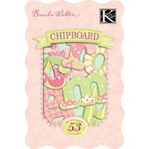 K and Company - Chipboard Alphabet Pieces - Brenda Walton Collection - Small Wonders - Girl