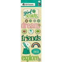 K and Company - Girl Scouts Collection - Adhesive Chipboard