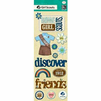 K and Company - Brownie Girl Scouts Collection - Adhesive Chipboard