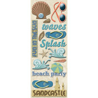 K and Company - Sea Glass Collection - Adhesive Chipboard - Beach