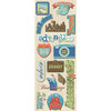 K and Company - Sea Glass Collection - Adhesive Chipboard - Travel