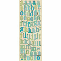 K and Company - Sea Glass Collection - Die Cut Stickers - Alphabet