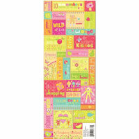 K and Company - Berry Sweet Collection - Embossed Stickers - Berry Sweet Words and Phrases, CLEARANCE