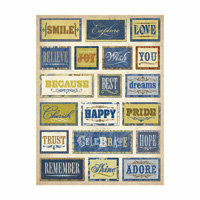 K and Company - Blue Awning Collection - Grand Adhesions 3 Dimensional Stickers - Words