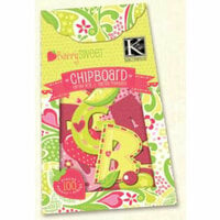 K and Company - Berry Sweet Collection - Alphabet Chipboard Box - Berry Sweet, CLEARANCE
