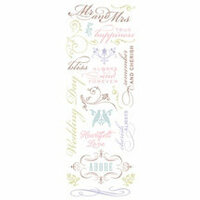 K and Company - Rub Ons Transfers - Wedding Collection - Letterpress, CLEARANCE