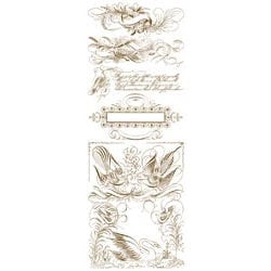K and Company - Ancestry.com Collection - Rub Ons - Decorative Spencerian