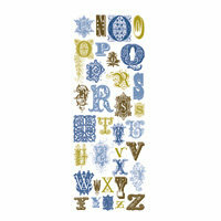 K and Company - Blue Awning Collection - Rub Ons - Decorative Alphabet