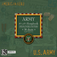 K and Company 8.5 x 8.5 Designer Paper Pads -  Army