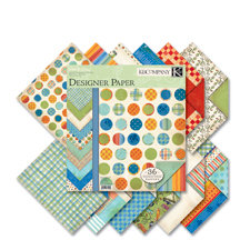 K and Company - Hopscotch Collection - 12x12 Patterned Cardstock Double Sided Paper Pad - Boy