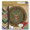K and Company - Military Collection - 12x12 Patterned Cardstock Double Sided Paper Pad - Army