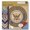 K and Company - Military Collection - 12x12 Patterned Cardstock Double Sided Paper Pad - Navy