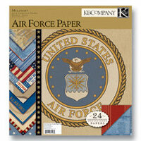K and Company - Military Collection - 12x12 Patterned Cardstock Double Sided Paper Pad - Air Force
