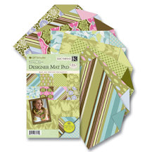 K and Company - Designer Mat Pad - Doublesided Paper - 4.75 x 6.75 - Amy Butler Collection - Sola - Mat 4x6 Photos Instantly, CLEARANCE