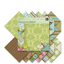 K and Company - Amy Butler Collection - 12x12 Patterned Cardstock Double Sided Paper Pad - Sola