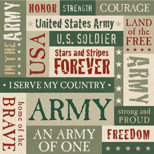 K and Company Patterned Paper - Army Words