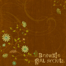 K and Company - 12x12 Paper - Brownie Girl Scouts Collection - Brown Swirl