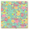 K and Company - Berry Sweet Collection -12x12 Patterned Paper - Blue Floral, CLEARANCE