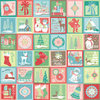 K and Company - Swell Noel Collection - 12 x 12 Patterned Paper - Jolly Squares